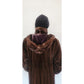 Vintage 1980s Sable Fur Coat Long Ankle Length Hoode
