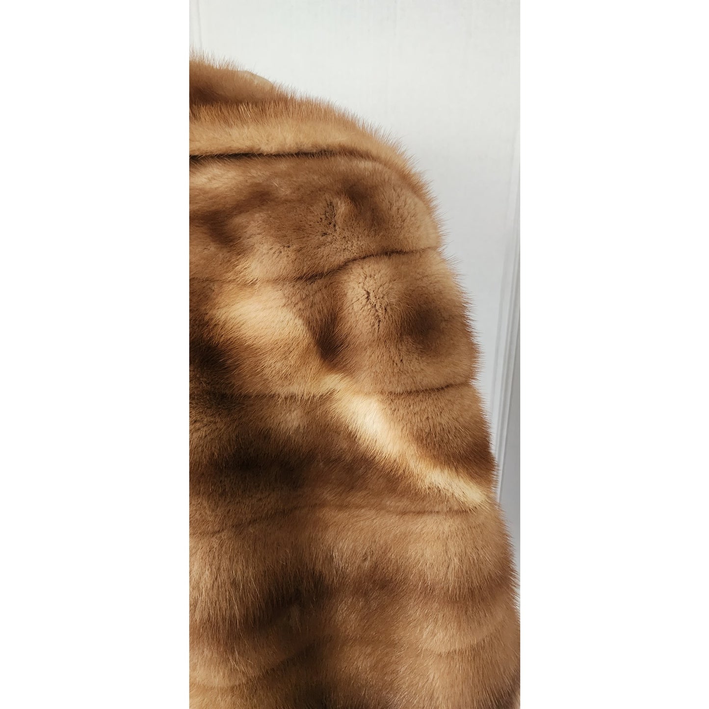 Vintage 50s Brown Mink Fur Shrug Wrap Stole Shawl