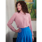 Vintage ESCADA Blouse Pink Silk Button Down Shirt / M