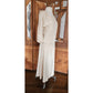 Vintage 1980s Cream Silk Dress Lace Trim Drop Waist Edwardian Style Norma Walters