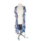 Vintage 70s Wrap Dress Blue Floral Print