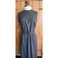 Vintage 60s Gray Wool Day Dress Belted Sleeveless Stephan Casuals