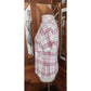 Vintage 2000s Burberry Golf Shirt Polo Top Preppy Plaid V Neck Short Sleeve White Red
