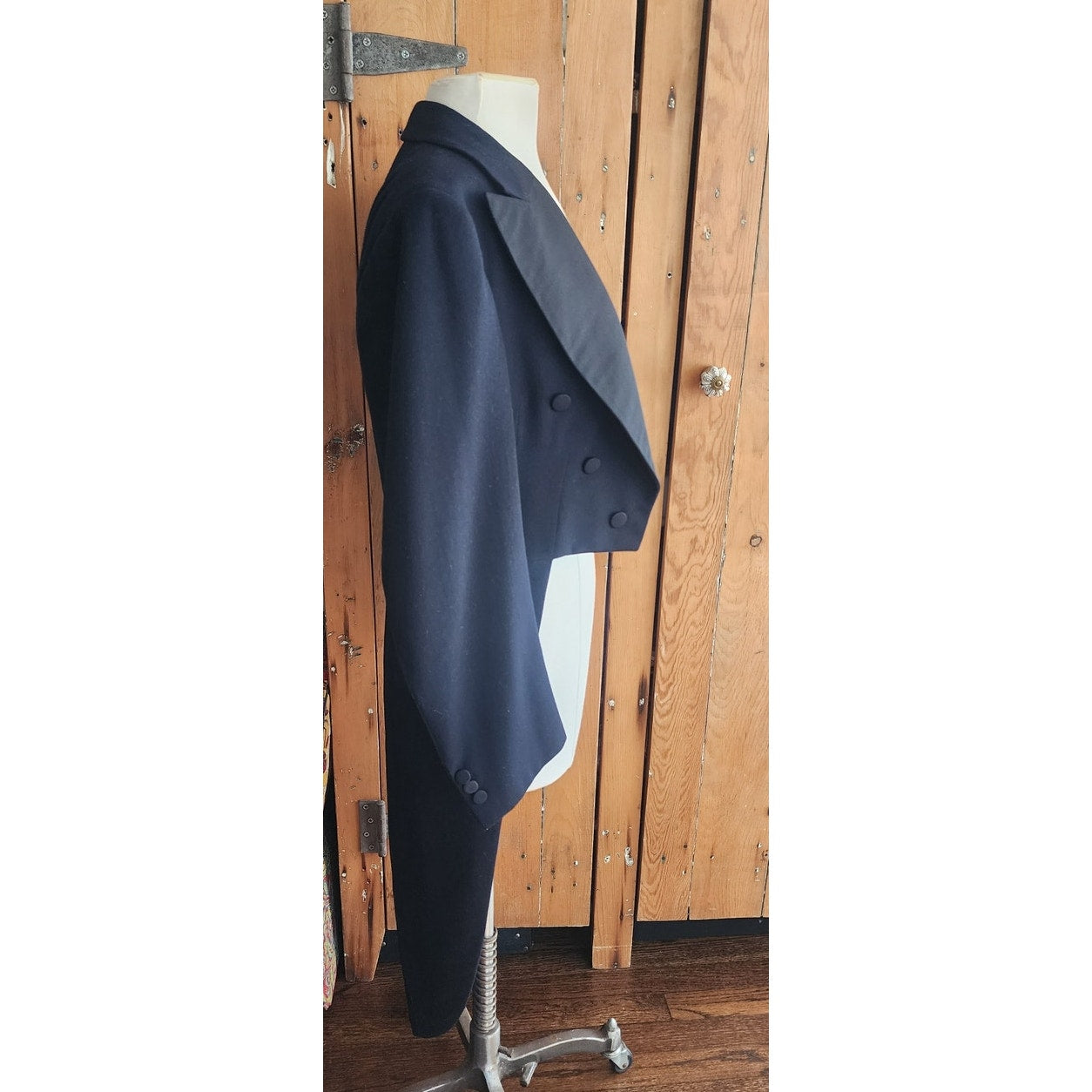 Vintage 30s Mens Tuxedo Tailcoat Black Evening Jacket