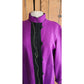 Vintage 80s Gloriah Walsh Purple Jacket Wool Felt Wearable Art