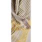 Vintage Nina Ricci Cashmere Silk Scarf Shawl Yellow Gray Stripe