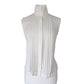 Chanel 2006 White Pleated Blouse Sleeveless Cotton Silk / M