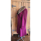 Vintage 1940s Purple Wool Princess Coat Sheared Beaver Fur Collar Double Breasted