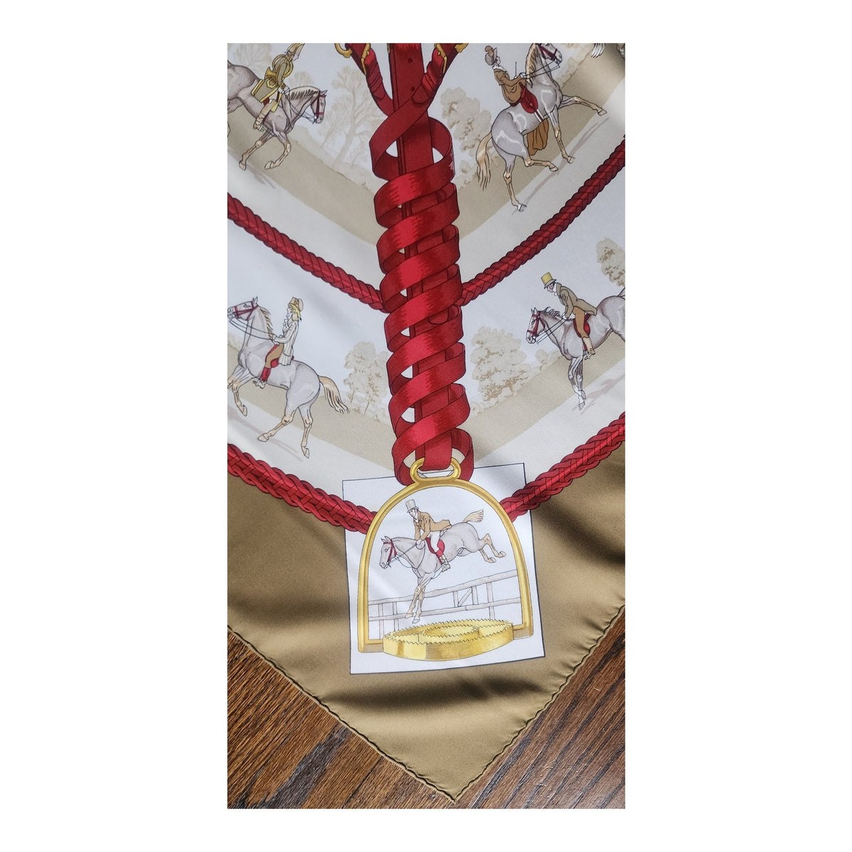 Vintage Silk Scarf Hermès Les Allures du Cheval Ledoux Equestrian Horses Square