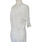 Antique 1910s White Lingerie Tea Dress Lawn Gown Crochet Lace Embroidery Drop Waist L