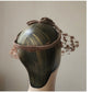 Vintage 50s 60s Halo Hat Paulette Circlet Headband Birdcage Fascinator Light Brown