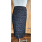 Vintage Y2K Black Fringed Skirt Knee Length Trina Turk