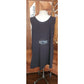 Vintage 90s Blue Fish Jumper Dress Gray 1995 Cat Print Apron Tunic Pinafore Sundress
