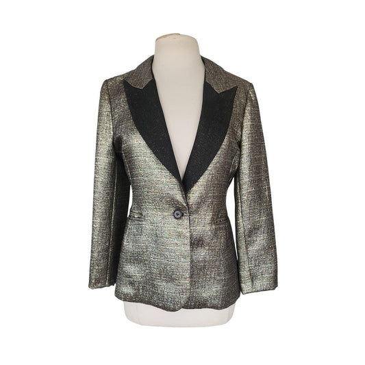 Ladies Silver Metallic Blazer  by Aqua Capsule / L