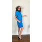 Vintage 90s Blue Jacket + Shorts Set w/Gold Chain Tassels by Oscar & Me Medium