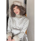 Vintage 60s Wedding Dress Silver Gray Silk w/ Fur Cuffs + Veiled Hat