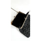 Antique Evening Bag Edwardian Purse Black Crochet Silver Etched Frame 1900s