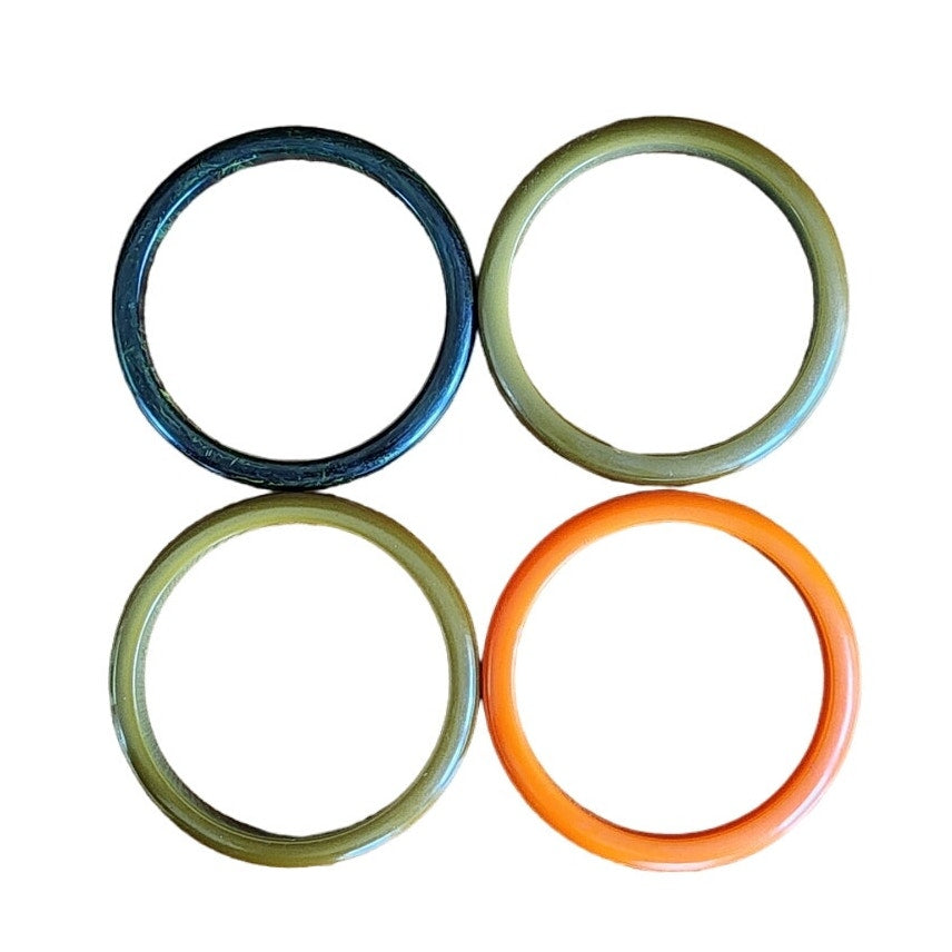 Vintage Bakelite Bangles Set of 4 Bracelets Spacers Three Inch Diameters