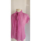 Vintage 2000s Marc Jacobs Blouse Sheer Purple Pink Silk Pussycat Bow