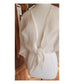 Vintage 90s White Sheer Organza Silk Blouse Tie Front Summer Jacket Victoria March Chicago