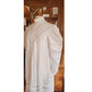 Vintage 80s Ceegee Sue Wong White Cotton Lace Dress Festival Boho Victorian Puff Sleeve