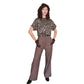 Vintage 1990s Sonia Rykiel Pants Brown Wool Tweed Flares Trousers Slacks Size 42