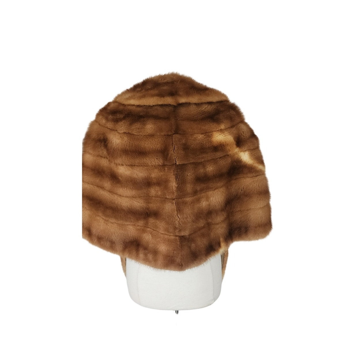 Vintage 50s Brown Mink Fur Shrug Wrap Stole Shawl