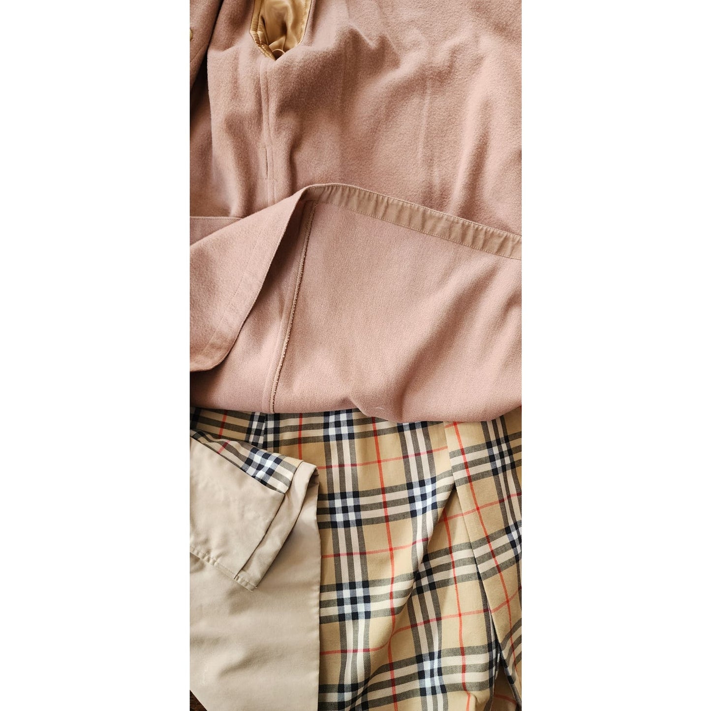 Vintage Burberrys Iconic Mens Trench Coat Beige, Wool Liner Size 42