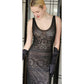 Vintage Y2K Evening Dress Sue Wong Nocturnes Beaded Black