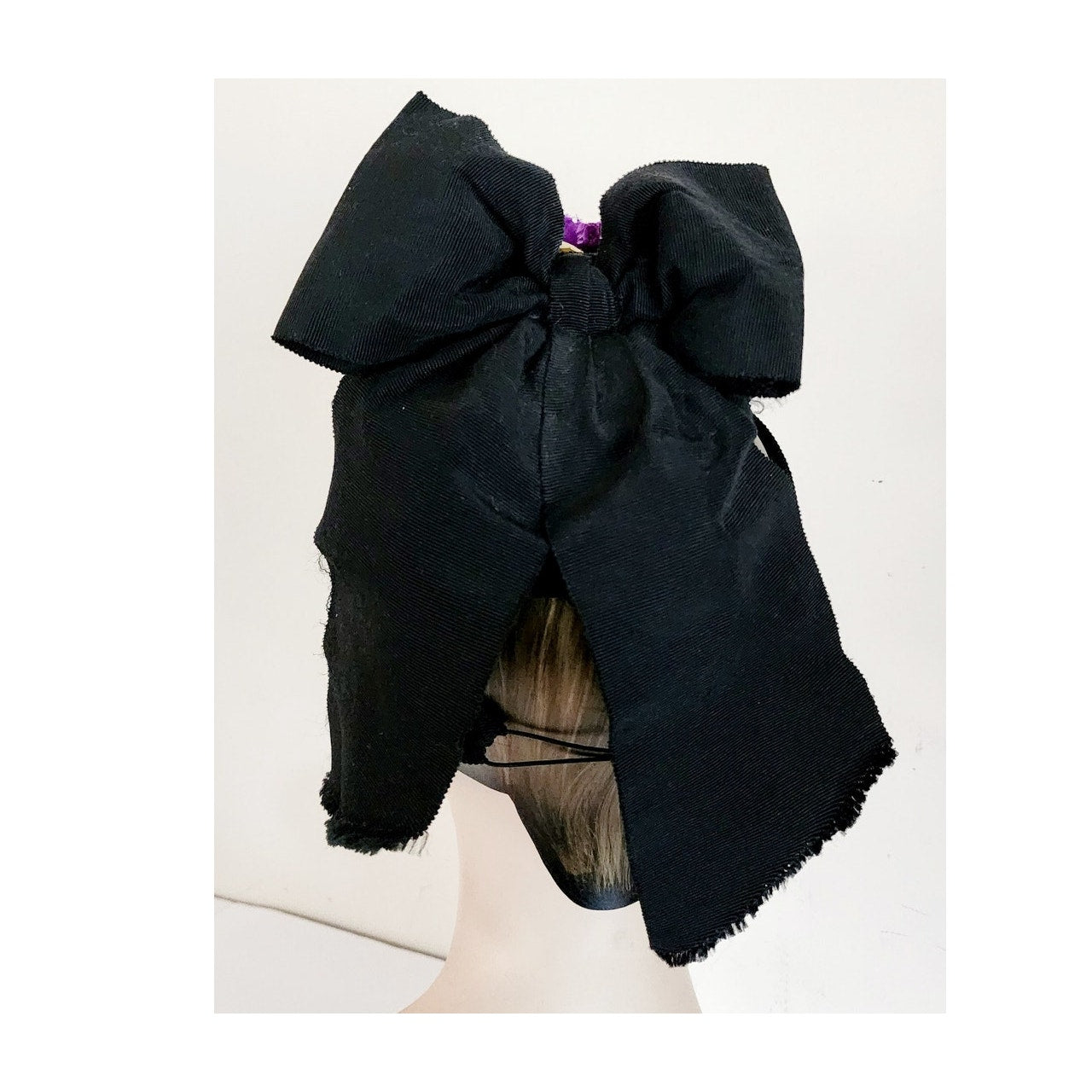 Vintage 30s Saucer Top Hat Purple Flowers New York Creation