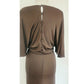 Vintage 1970s Mollie Parnis Dress in Brown Jersey