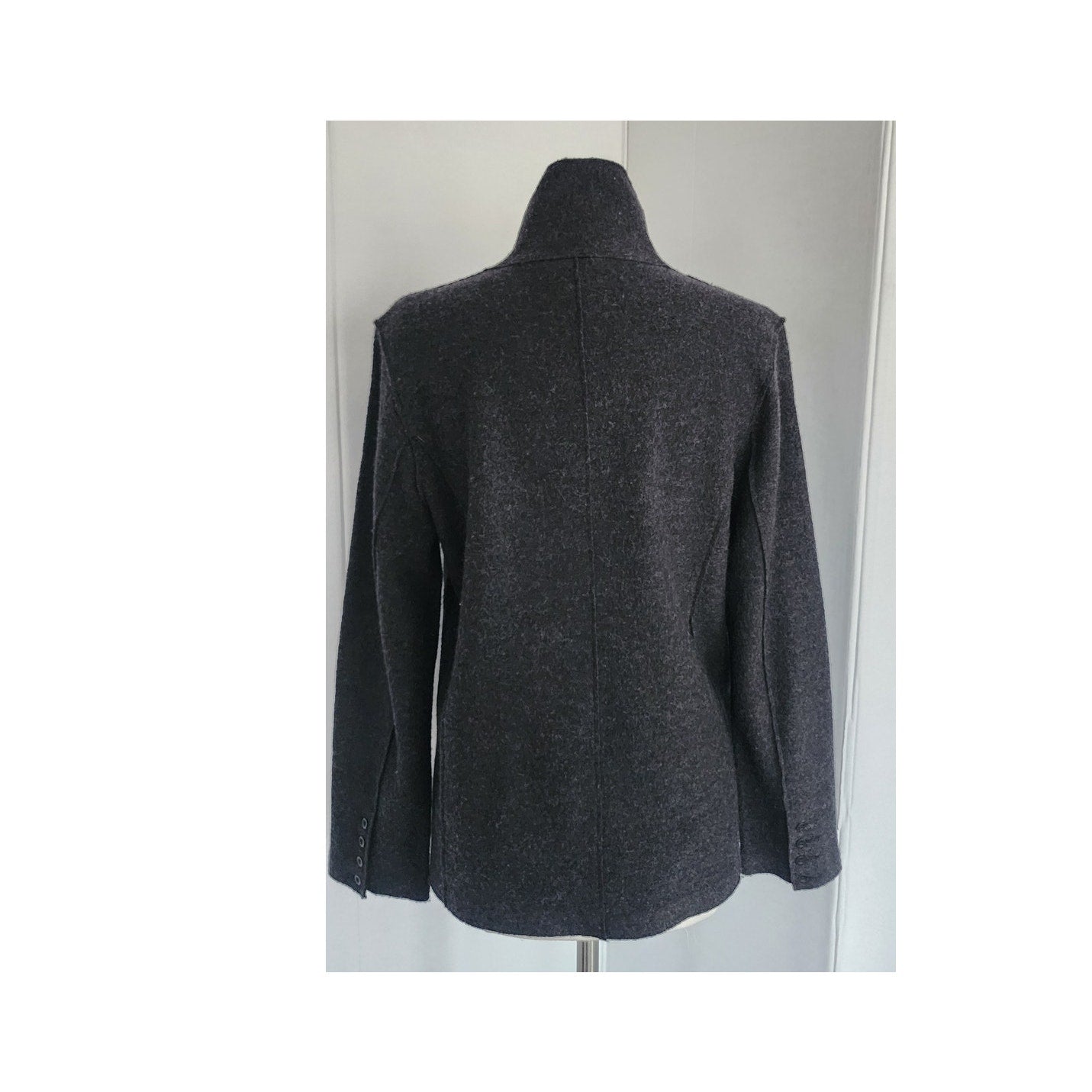 Eileen Fisher Jacket Merino Wool Gray Blazer