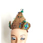 Vintage 50s Bes-Ben Hat Golden Pagoda Beaded Cone Style
