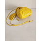 Vintage 80s Shoulder Bag Yellow Leather Crossbody