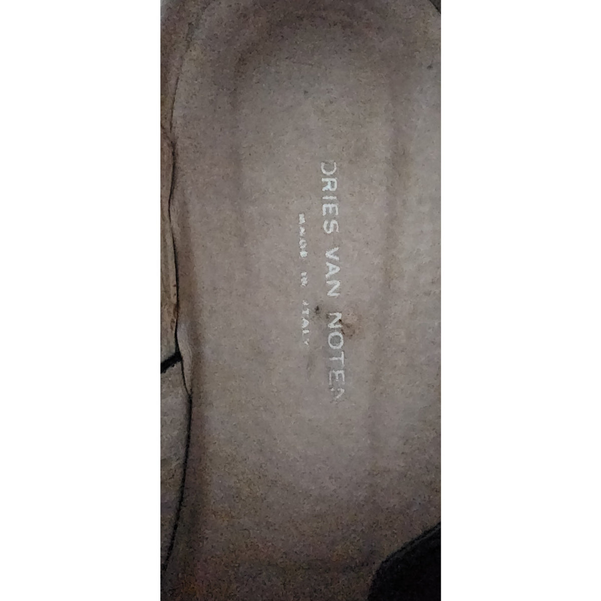 Vintage 1990s Dries Van Noten Shoes Black Leather Ballerina Flats Crisscross Ribbon Straps 39