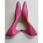 Vintage 80s Pink Shoes Leather Pump Kitten Heel / 10M