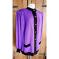 Vintage 80s St John Sweater Jacket Purple Knit
