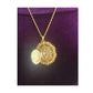Vintage 1960s Florenza Necklace Locket Pendant Gold Baroque Style