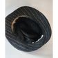 Vintage 1990s YSL Bucket Hat Yves Saint Laurent Gray Pinstriped Wool