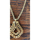 Vintage 60s Trifari Pendant Necklace Gold Baroque Style