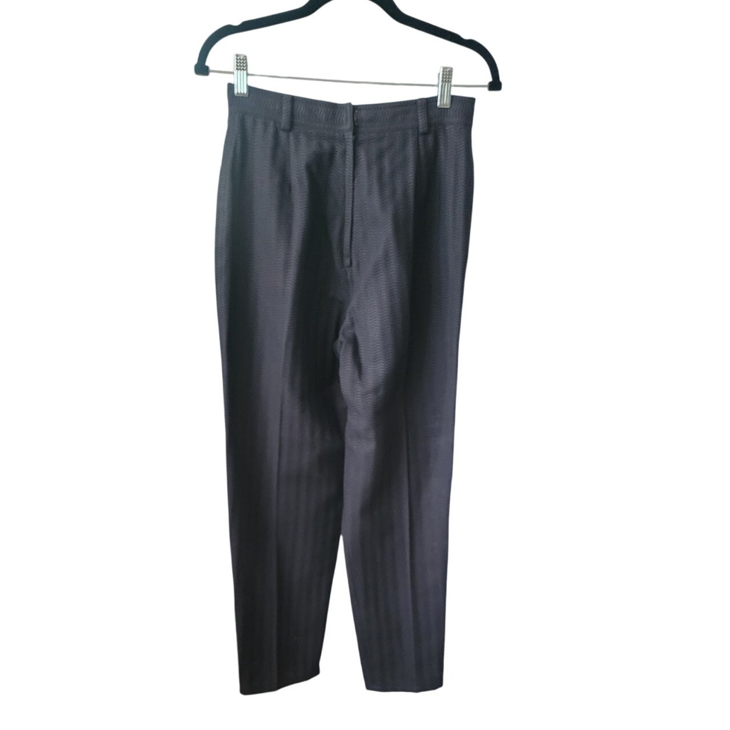 Vintage 90s ISAAC MIZRAHI Pants Black Textured Cotton High Waist 28 Made in USA Small