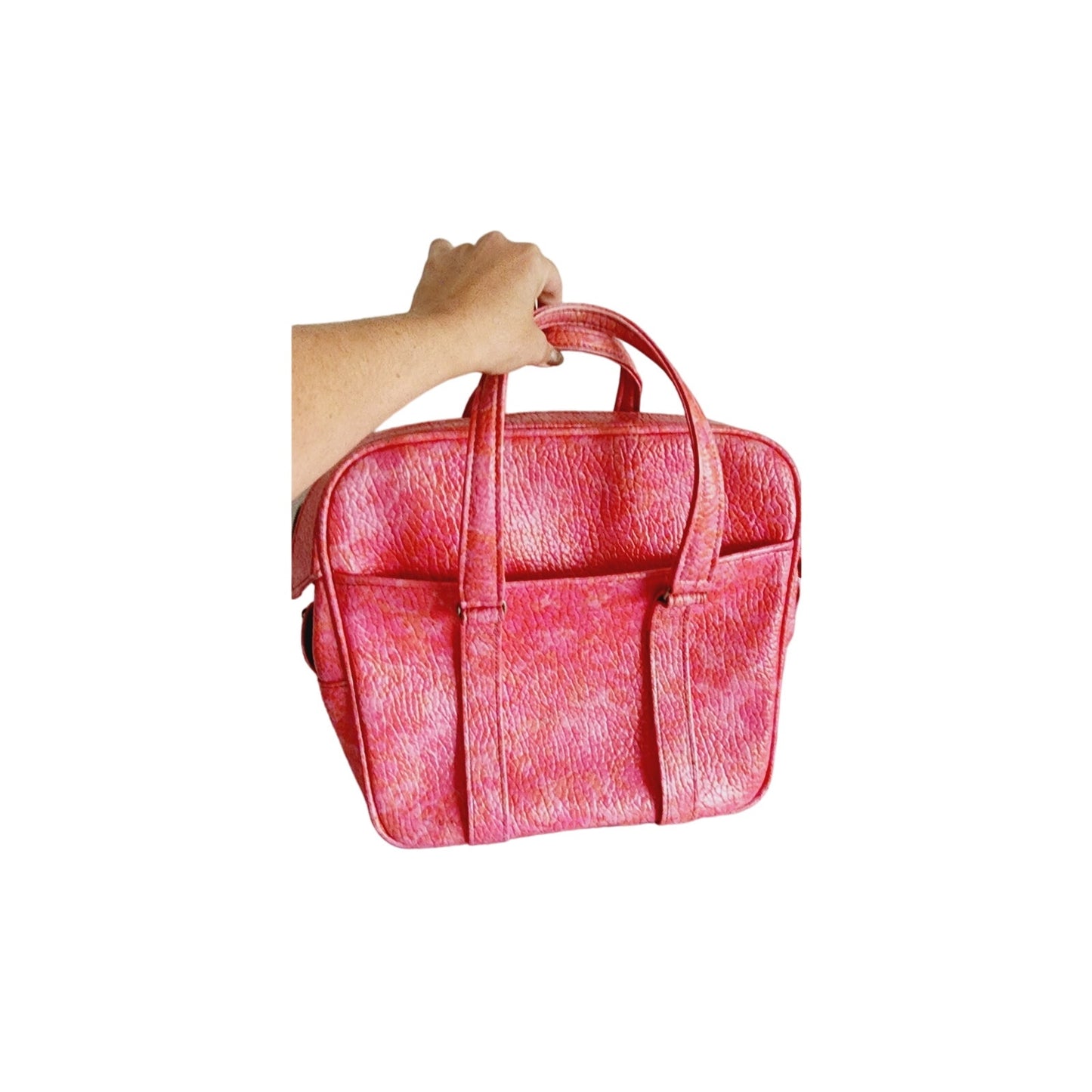 Vintage 60s Pink Mod Luggage Bag Samsonite Tote