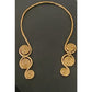 Vintage Gold Torque Choker Spiral Necklace Open Cuff