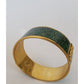 Vintage Coach Bracelet Green Enamel Gold Bangle