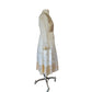 Vintage 1970s Boho Dress White Gold Brocade Embroidery Indian Style Chuck Howard