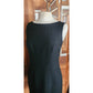 Vintage 90s Minimalist Dress Black Raw Silk Sleeveless Shift