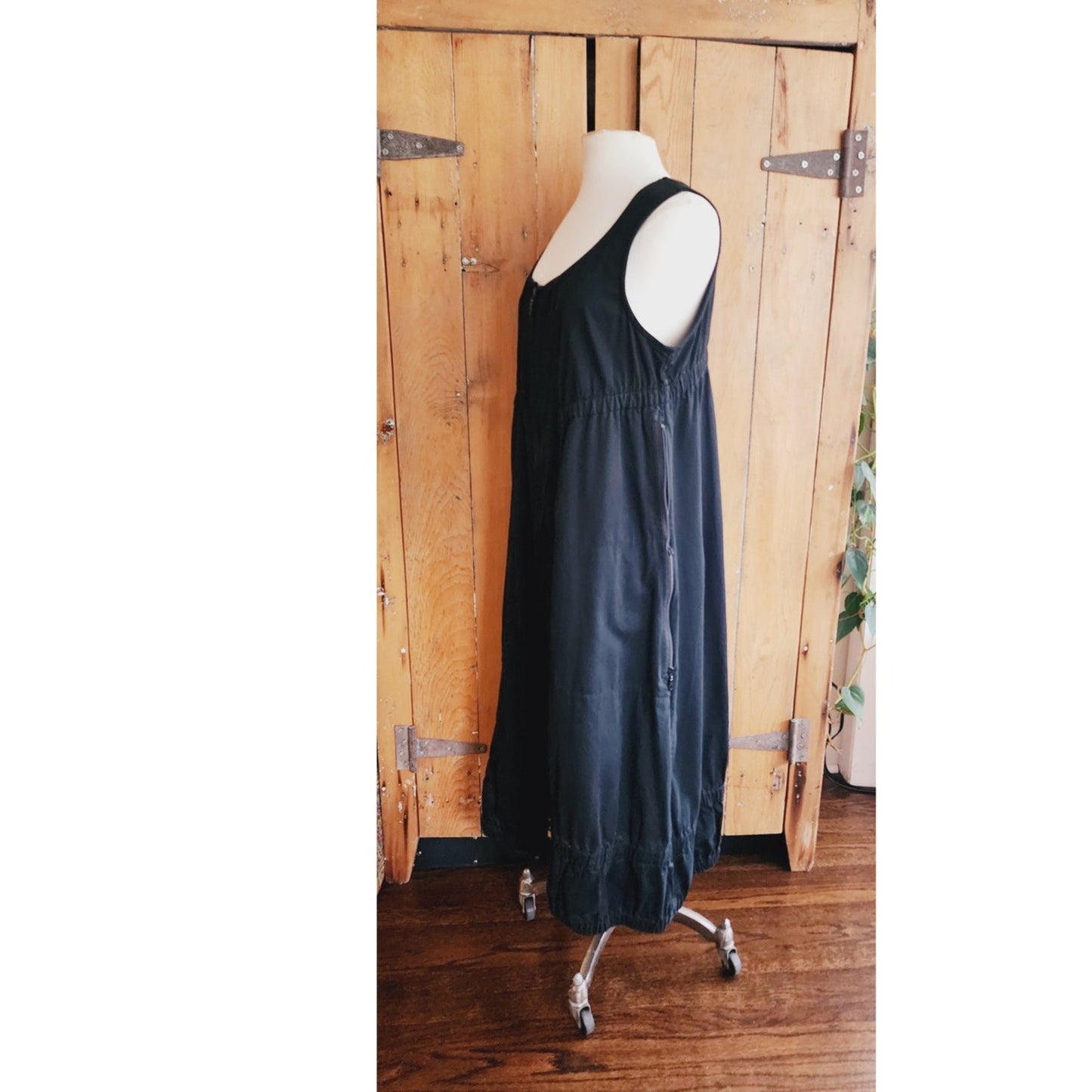 Vintage RUNDHOLZ Black Label Dress Sleeveless Cotton w/Zippers
