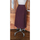 Vintage 80s CHLOE Karl Lagerfeld Skirt Midi Length Burgundy Red Wool Marshall Field