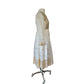 Vintage 1970s Exotic Party Dress Gold Lurex White Organza Chuck Howard
