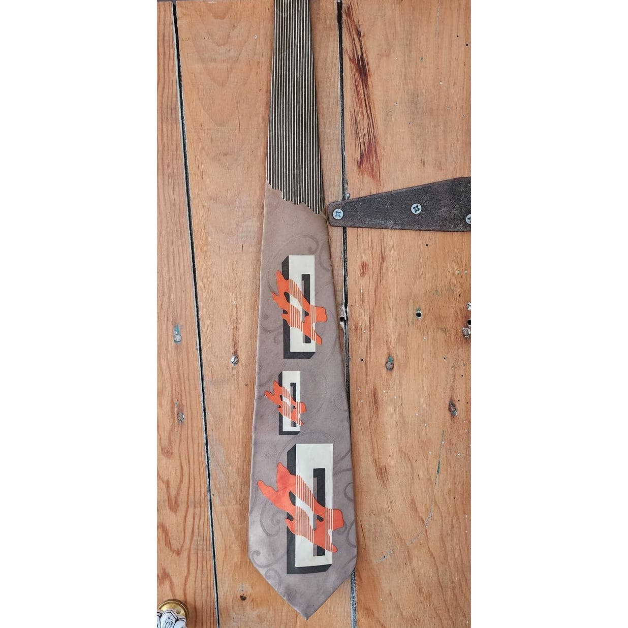 Vintage 40s Mens Tie Modernist  Abstract Print Cutter Cravat Original Kraft's